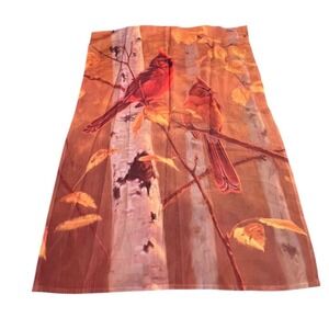 Evergreen Cardinal Friends Lustre House Flag‎ 28"x40" Nature Autumn Decor